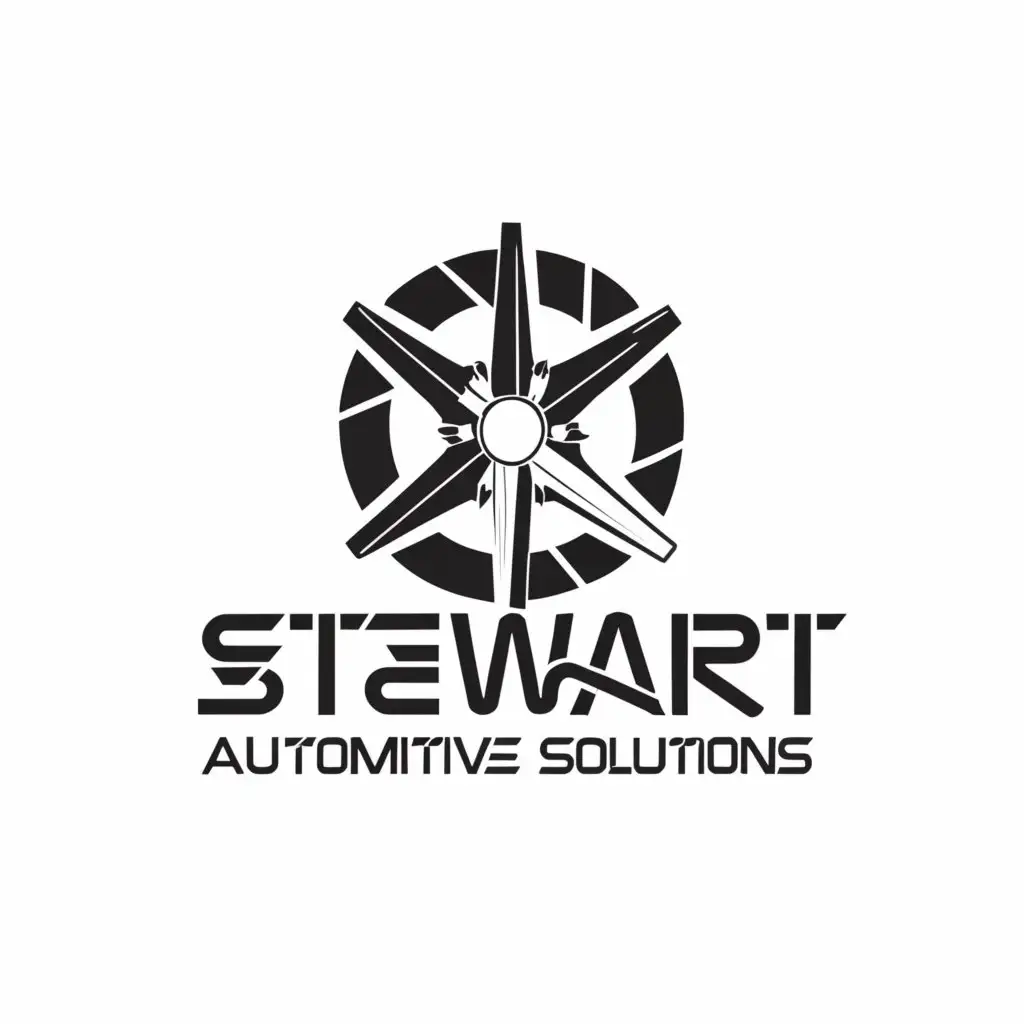 LOGO-Design-For-Stewart-Automotive-Solutions-Sleek-Typography-with-Automotive-Emblem-on-Clean-Background