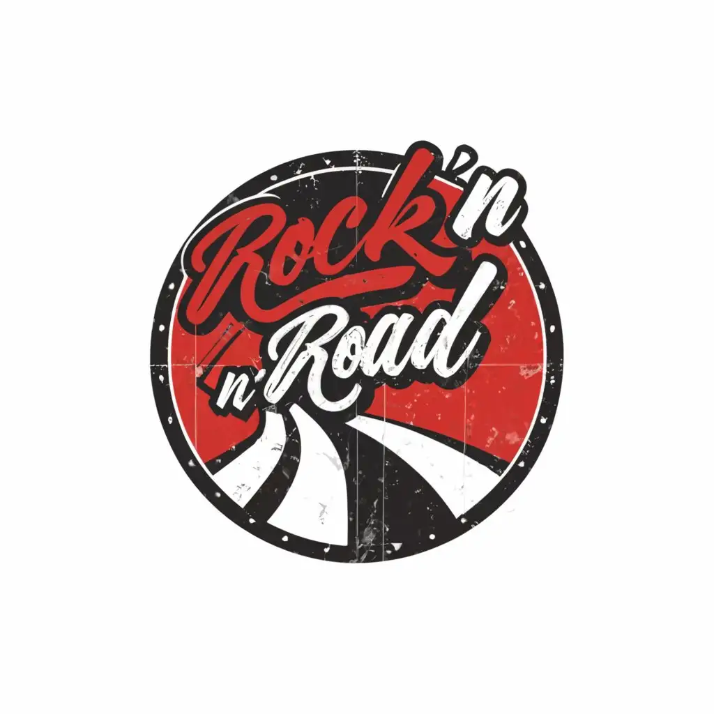 a logo design,with the text "Rock 'n' Road", main symbol:a street sign,complex,be used in Entertainment industry,clear background