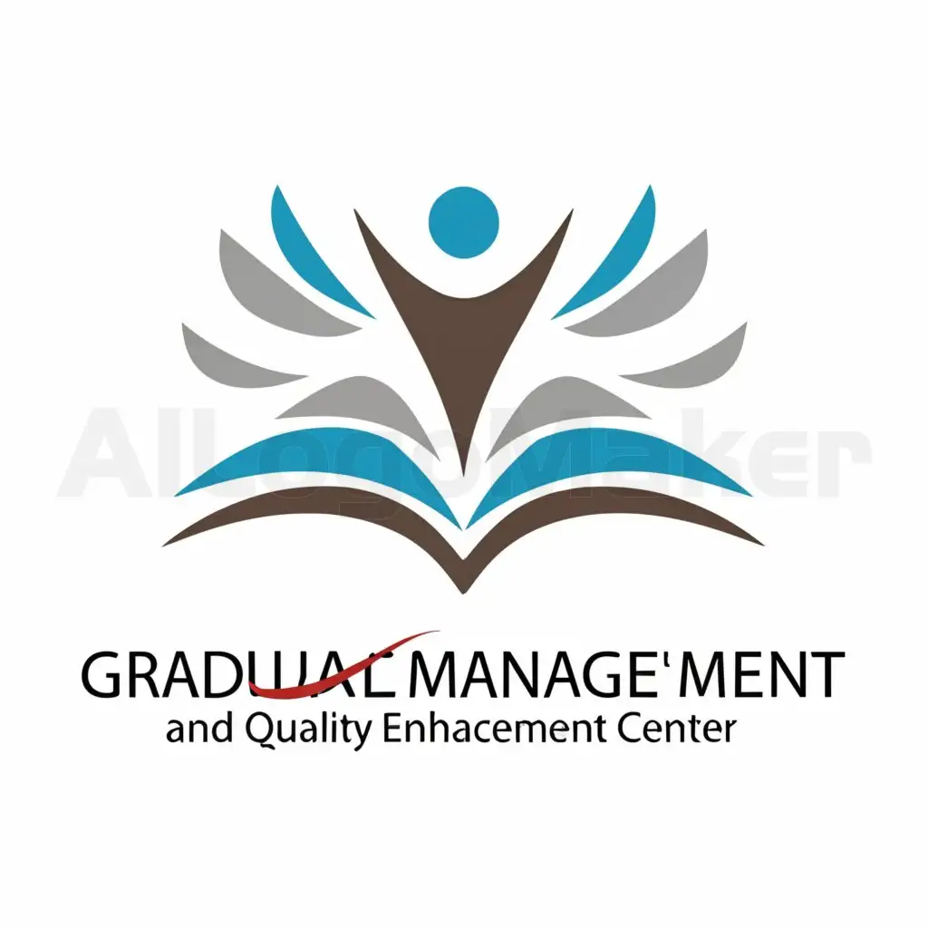 LOGO-Design-For-Graduate-Management-and-Quality-Enhancement-Center-Academic-Books-Figures-and-Wings-in-Blue-Gray-and-Orange-Palette