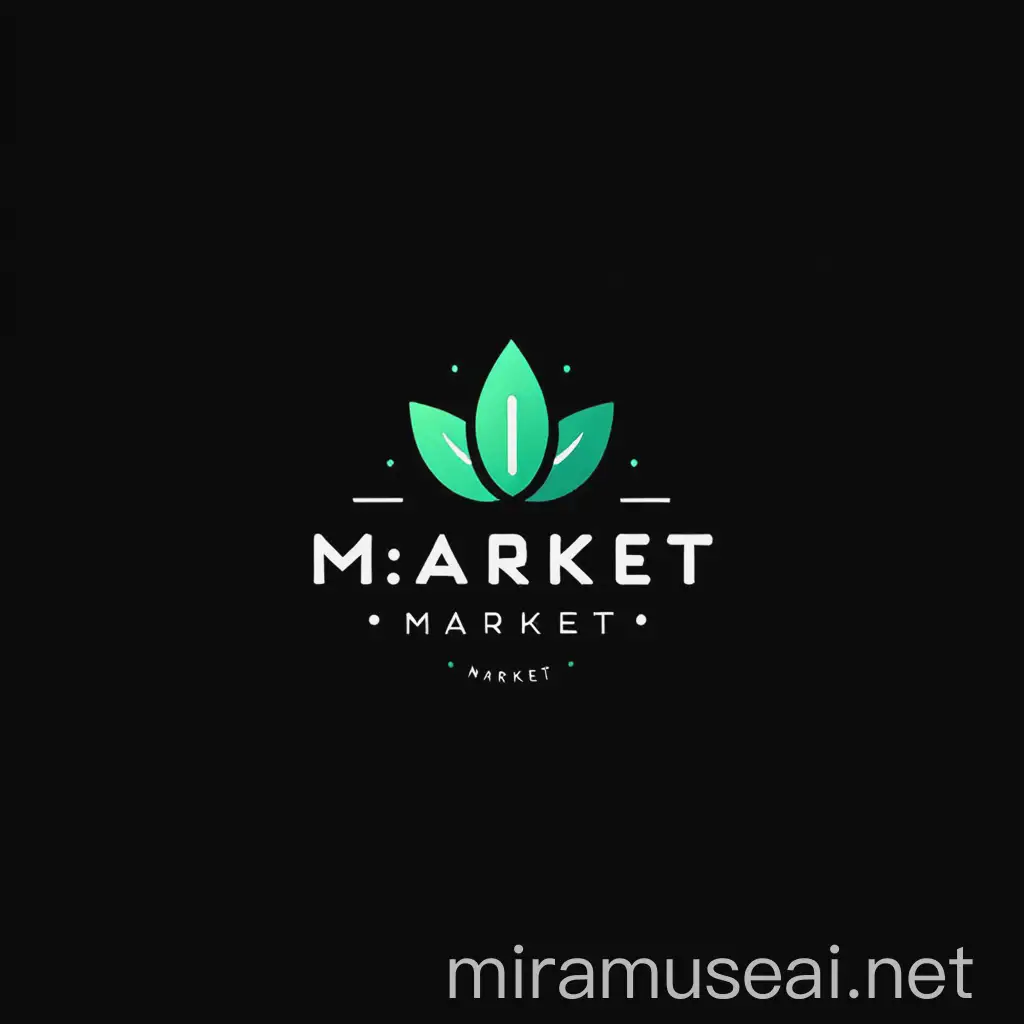 Minimalist Supermarket Logo Design Sleek and Striking Brand Identity for Market