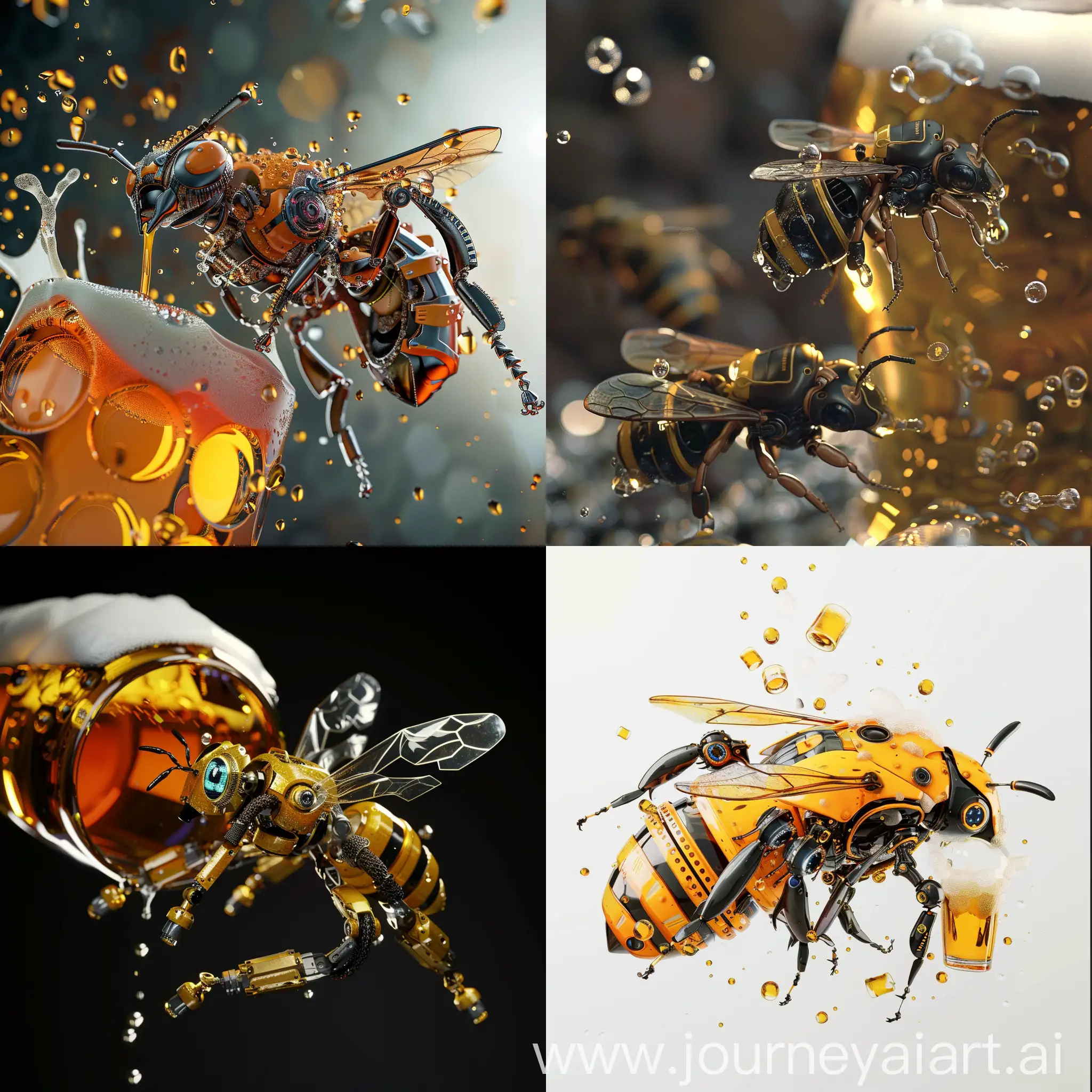 Robotic-Bee-Swimming-in-Beer