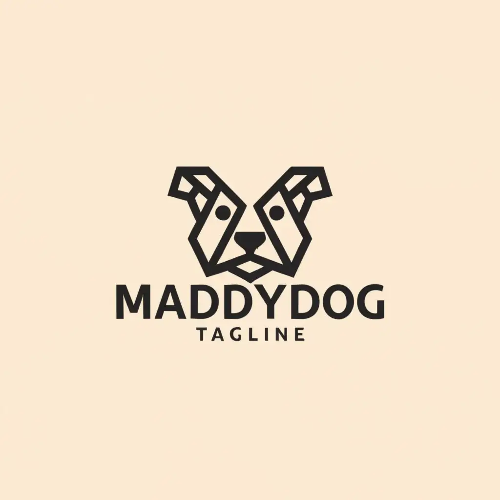 a logo design,with the text "Maddydog", main symbol:Leather,Minimalistic,be used in Handmade industry,clear background