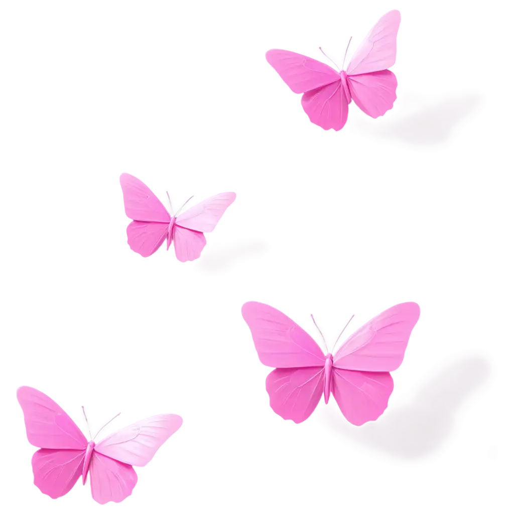 3D Pink butterfly