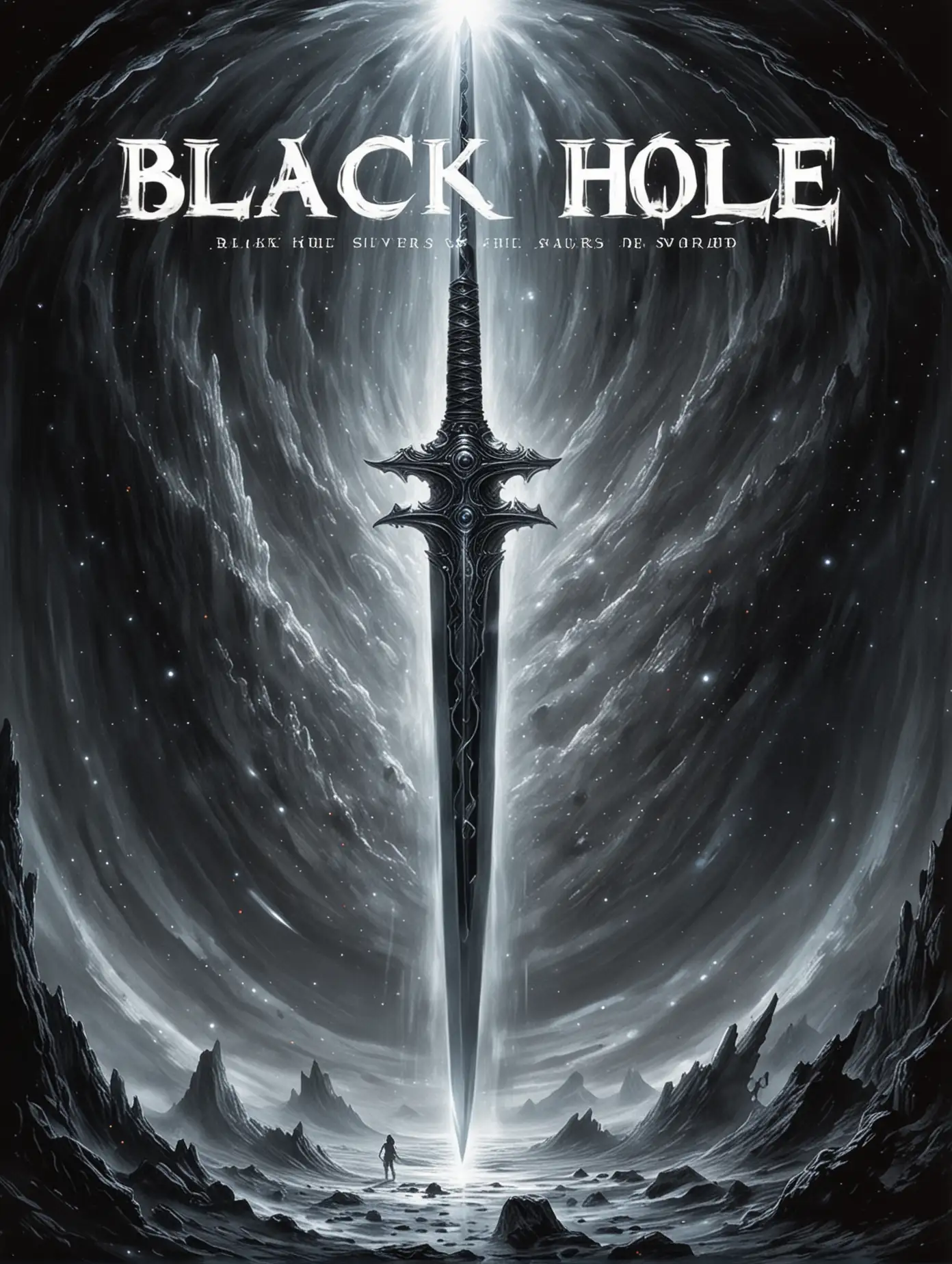 Cosmic-Encounter-Black-Hole-Engulfing-a-Silver-Sword