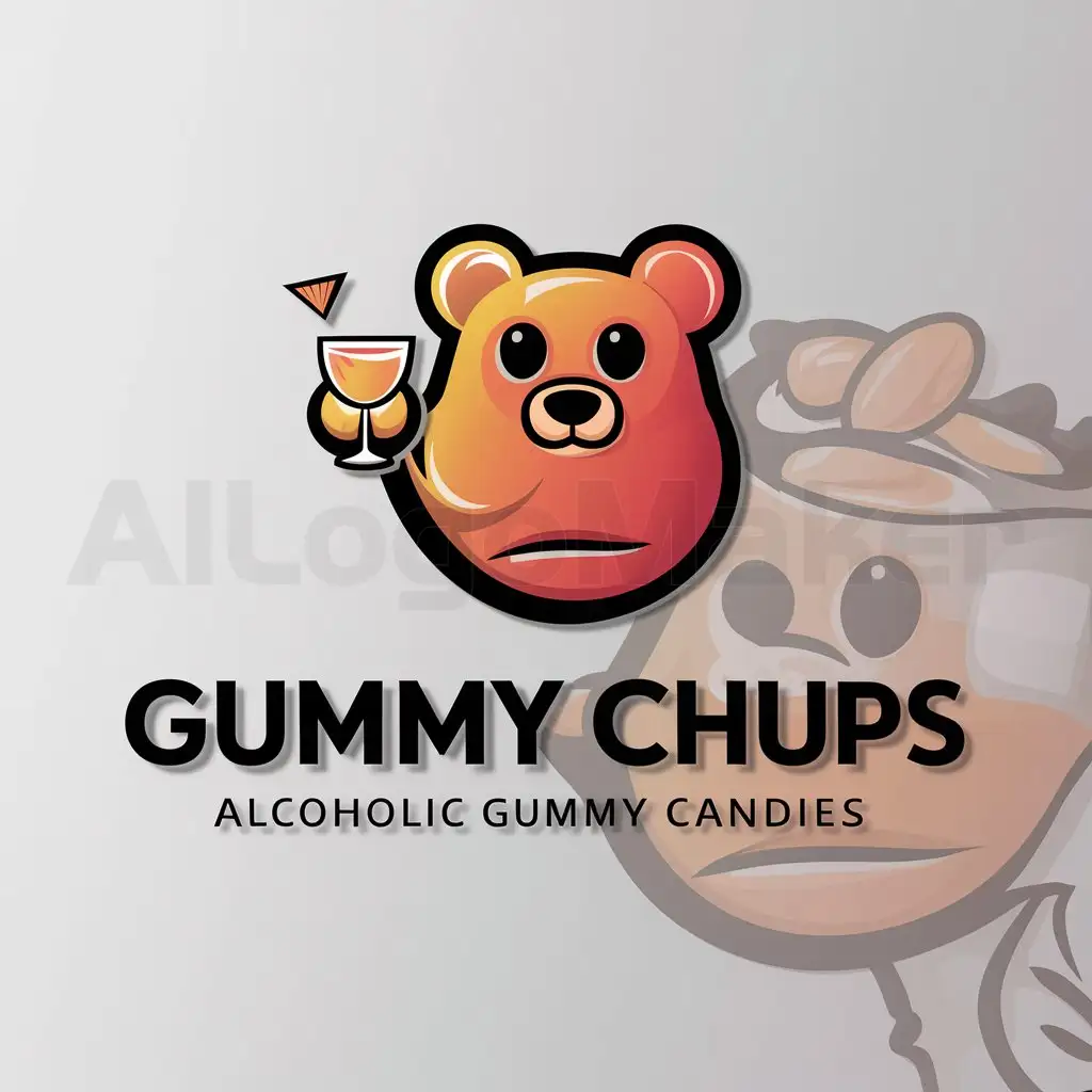 a logo design,with the text "Gummy chups", main symbol:create a nice logo for a company that sells alcoholic gummies that are attractive and show they're gummies,Moderate,be used in Others industry,clear background