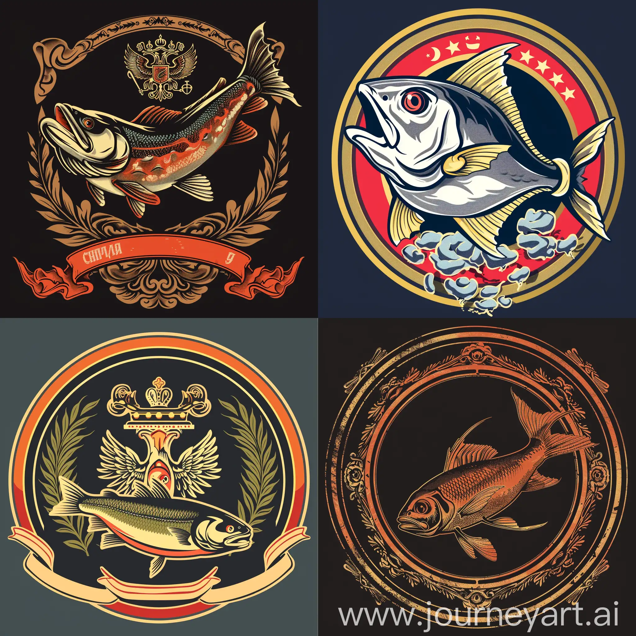 логотип магазина продающий копченую рыбу в городе Саратов