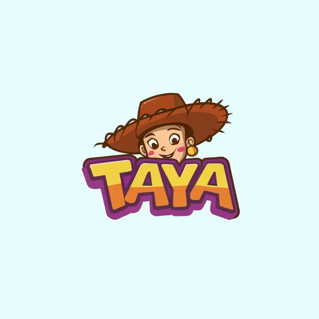 a logo design,with the text "Taya", main symbol:In the style of the cartoon Toy Story,Moderate,be used in Entertainment industry,clear background