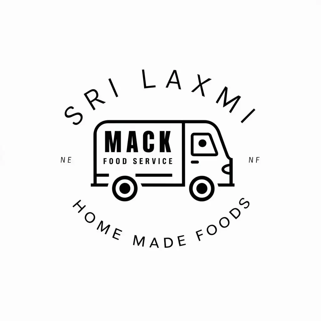 a logo design,with the text "SRI LAXMI HOME MADE FOODS", main symbol:MACK FOOD SERVICE,Moderate,be used in Retail industry,clear background