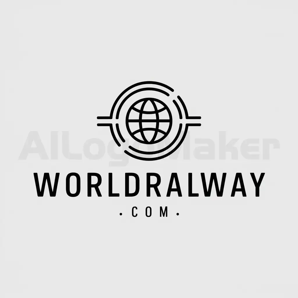 LOGO-Design-For-WorldRailwaycom-Modern-Typography-with-Global-Connectivity-Emblem