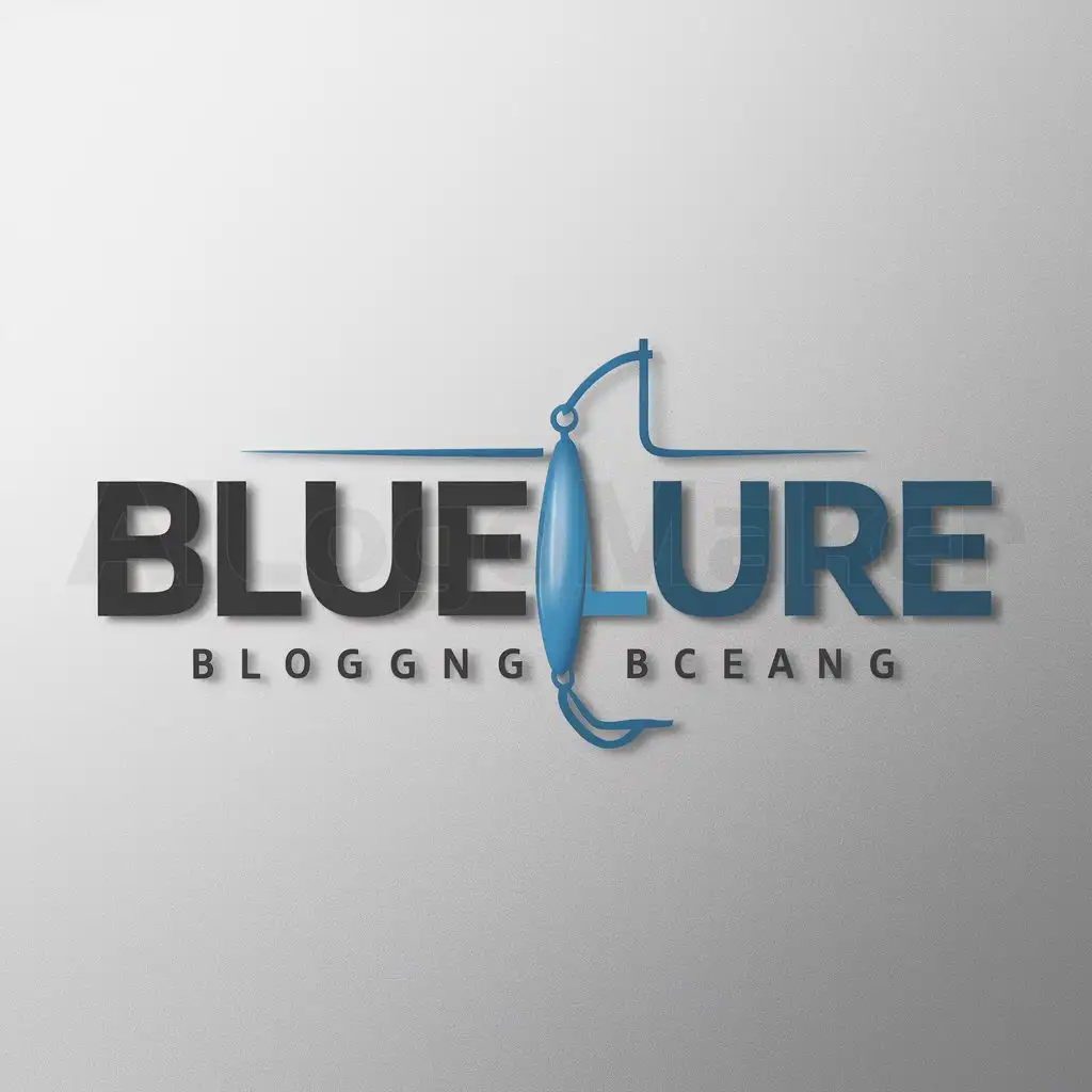 a logo design,with the text "BLUELURE", main symbol:BL,Moderate,be used in BLOG industry,clear background