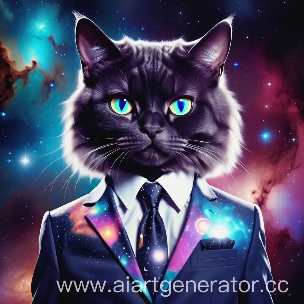 Elegant-Cosmic-Cat-Wearing-a-Stylish-Suit