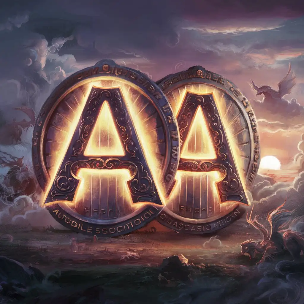 AA logo in fantasy style