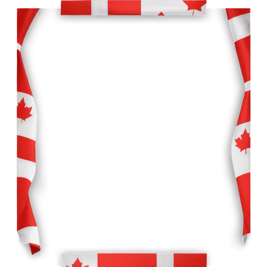 flat Canada flag frame with copy space