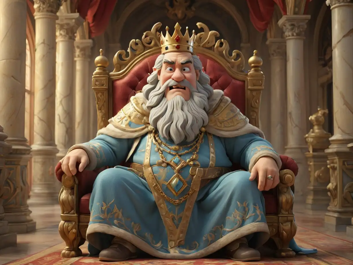 old king, background in palace, 3d disney inspire