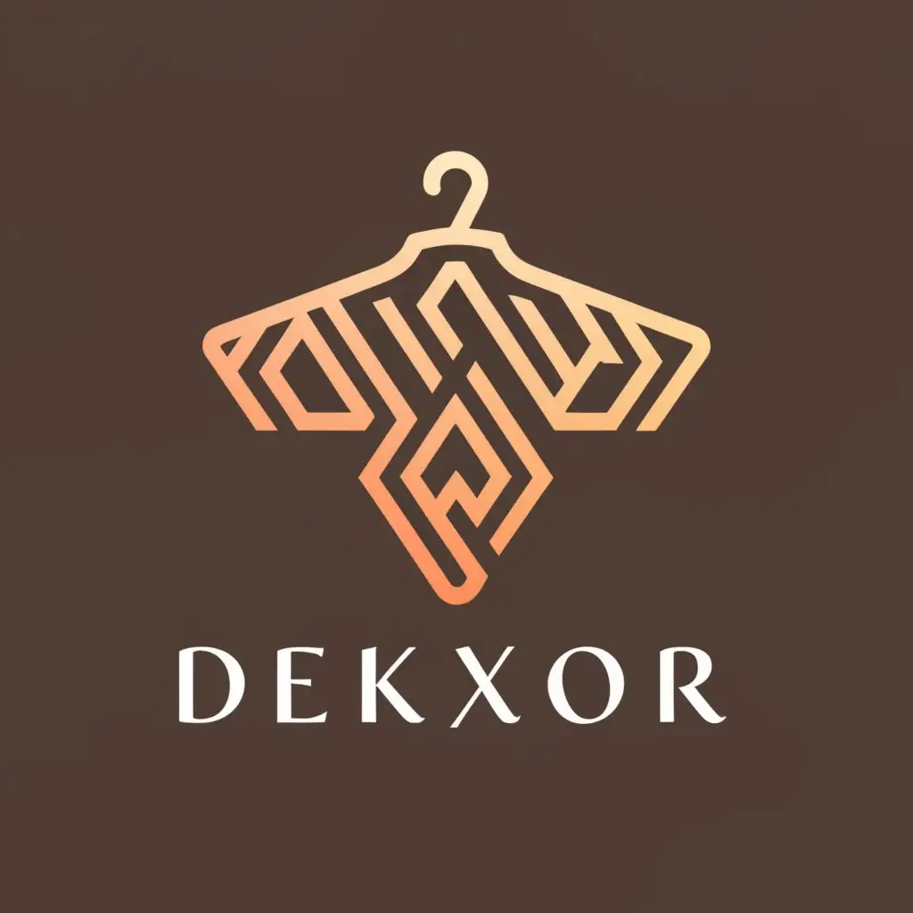 a logo design,with the text "DekXoor", main symbol:my logo is closthing brand,Moderate,clear background