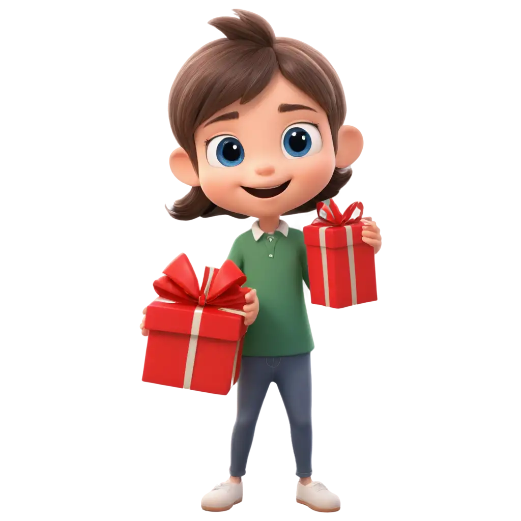 Cartoon-Girl-Giving-a-Boy-a-Gift-PNG-Image-Heartwarming-Illustration-for-Digital-Media