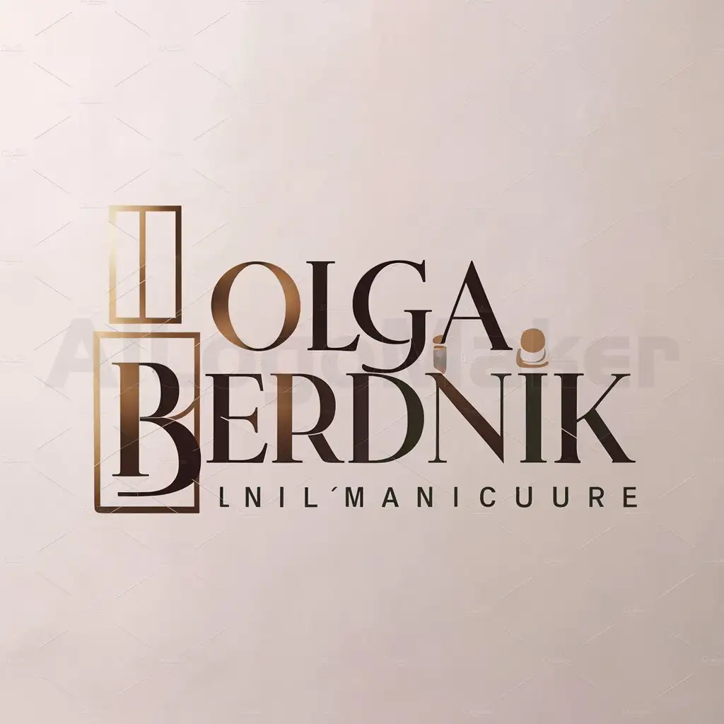 a logo design,with the text "Olga Berdnik", main symbol:nail polish,Moderate,be used in Manicure industry,clear background