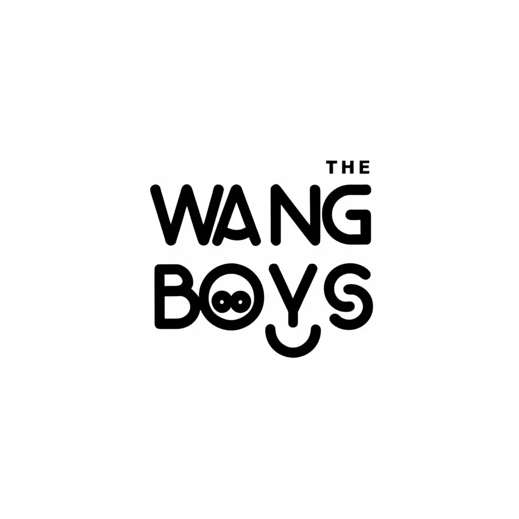 a logo design,with the text "Wang Boys", main symbol:A family brand dedicated to the Wang family with 3 boys, whose names are Julian, Quentin and Romeo,Minimalistic,be used in Home Family industry,clear background,make the letter A in Wang look more like an A