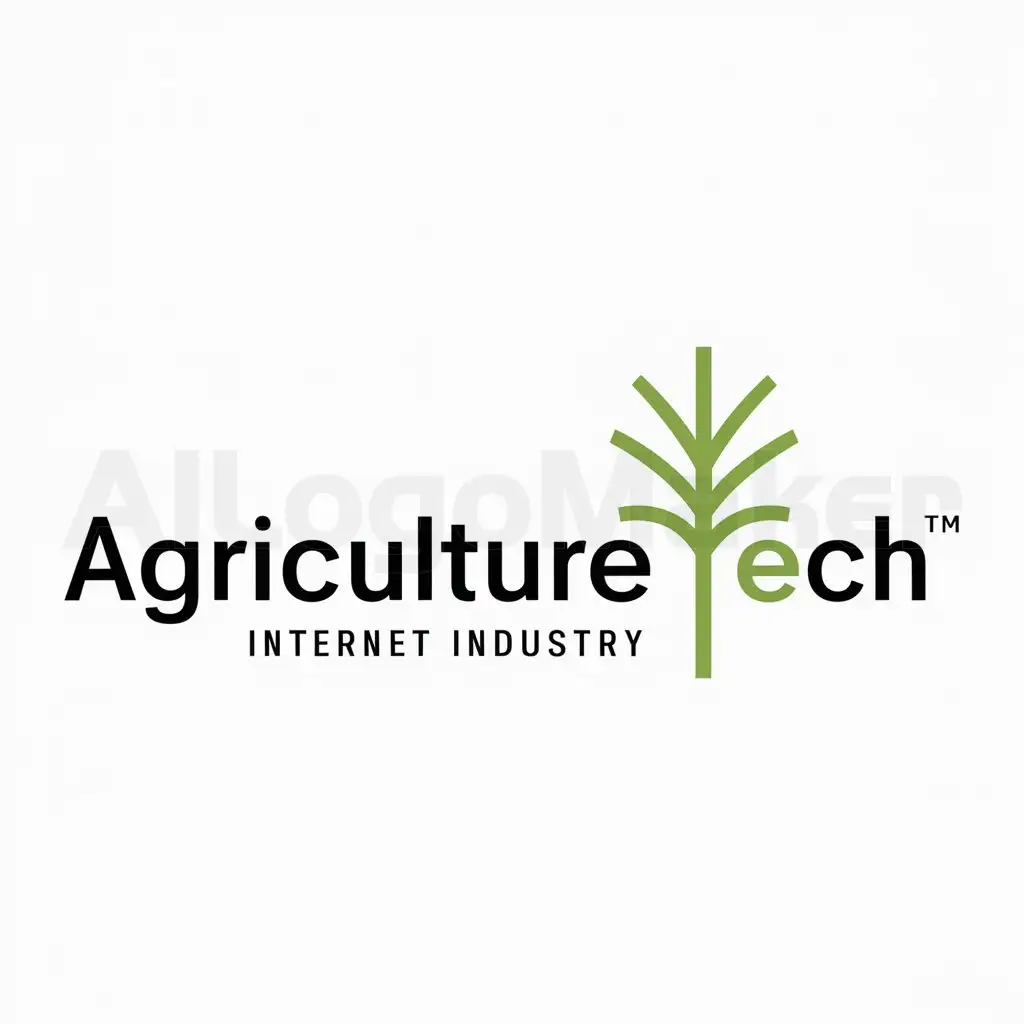 a logo design,with the text "agriculture tech", main symbol:rice,Minimalistic,be used in Internet industry,clear background