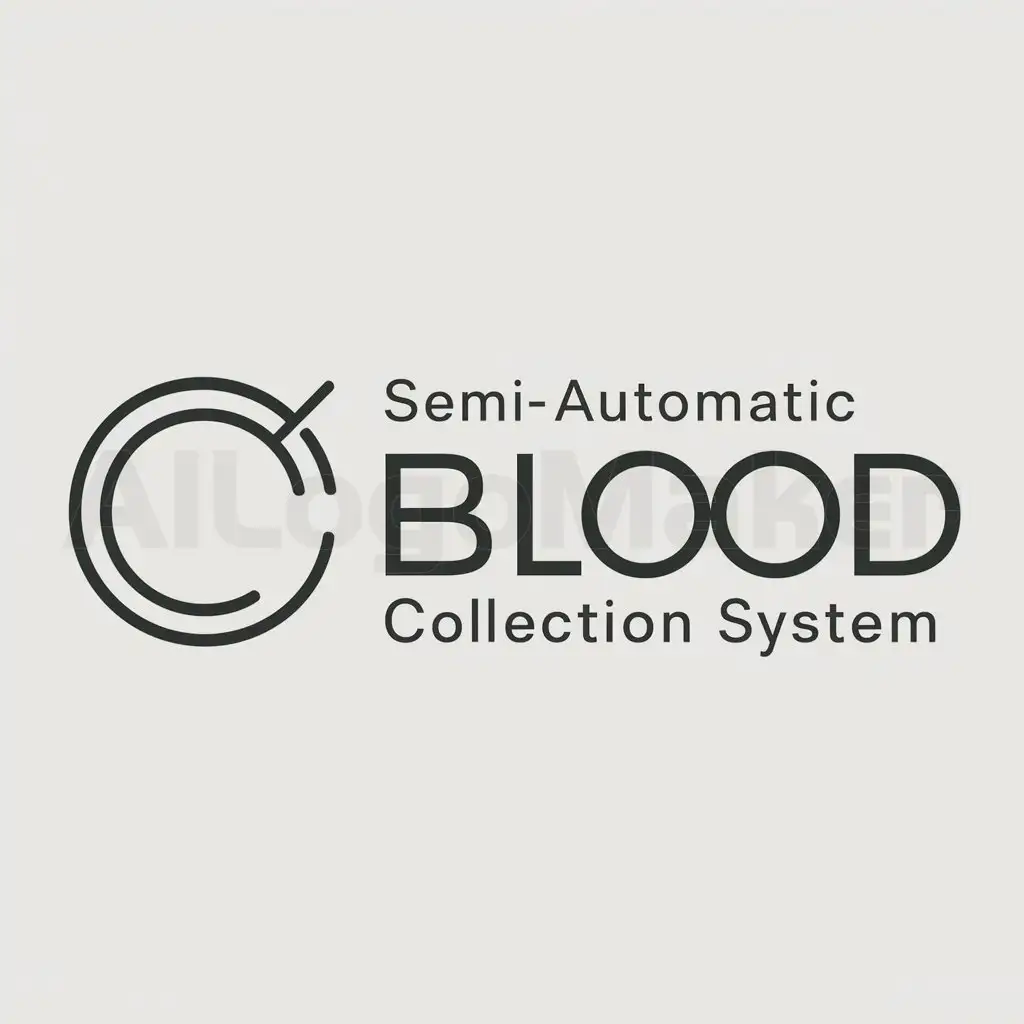 a logo design,with the text "semi-automatic assisted blood collection system", main symbol:Circle,Moderate,be used in Medical Dental industry,clear background
