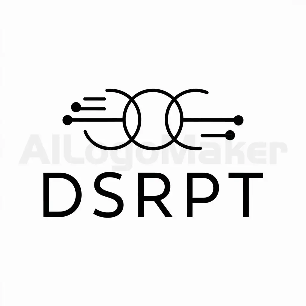 a logo design,with the text "DSRPT", main symbol:Symbology,Minimalistic,be used in Technology industry,clear background