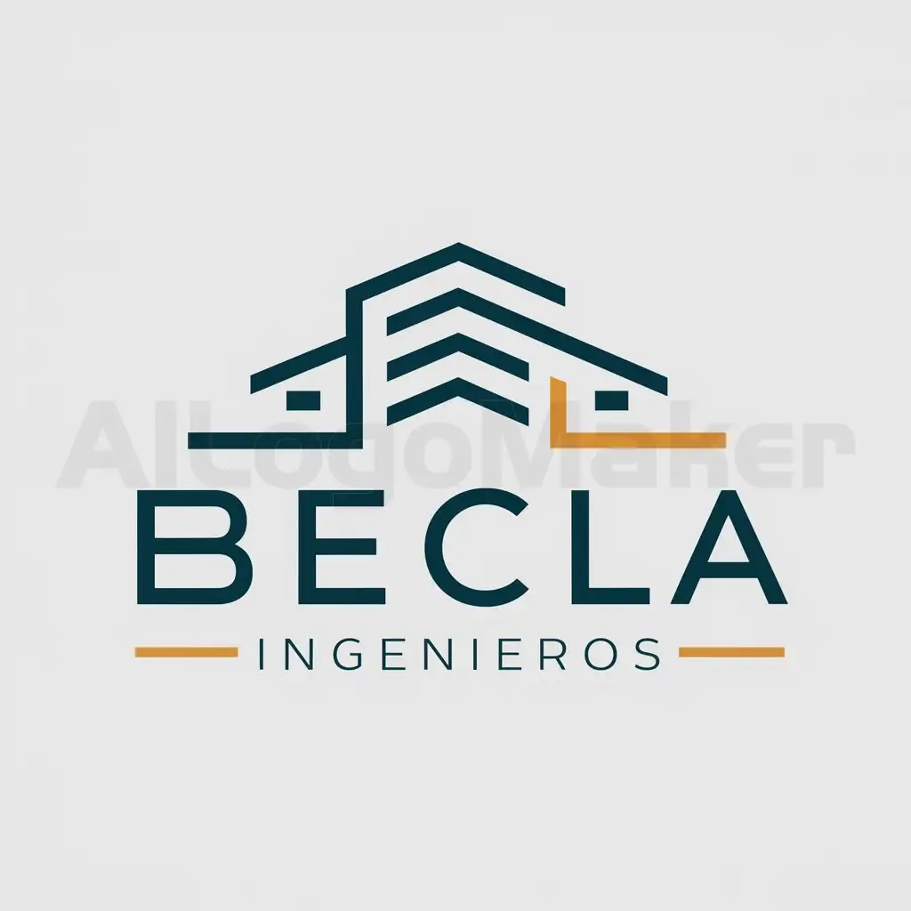 a logo design,with the text "BECLA INGENIEROS", main symbol:construccion architectura viviendas ingenieria,complex,clear background