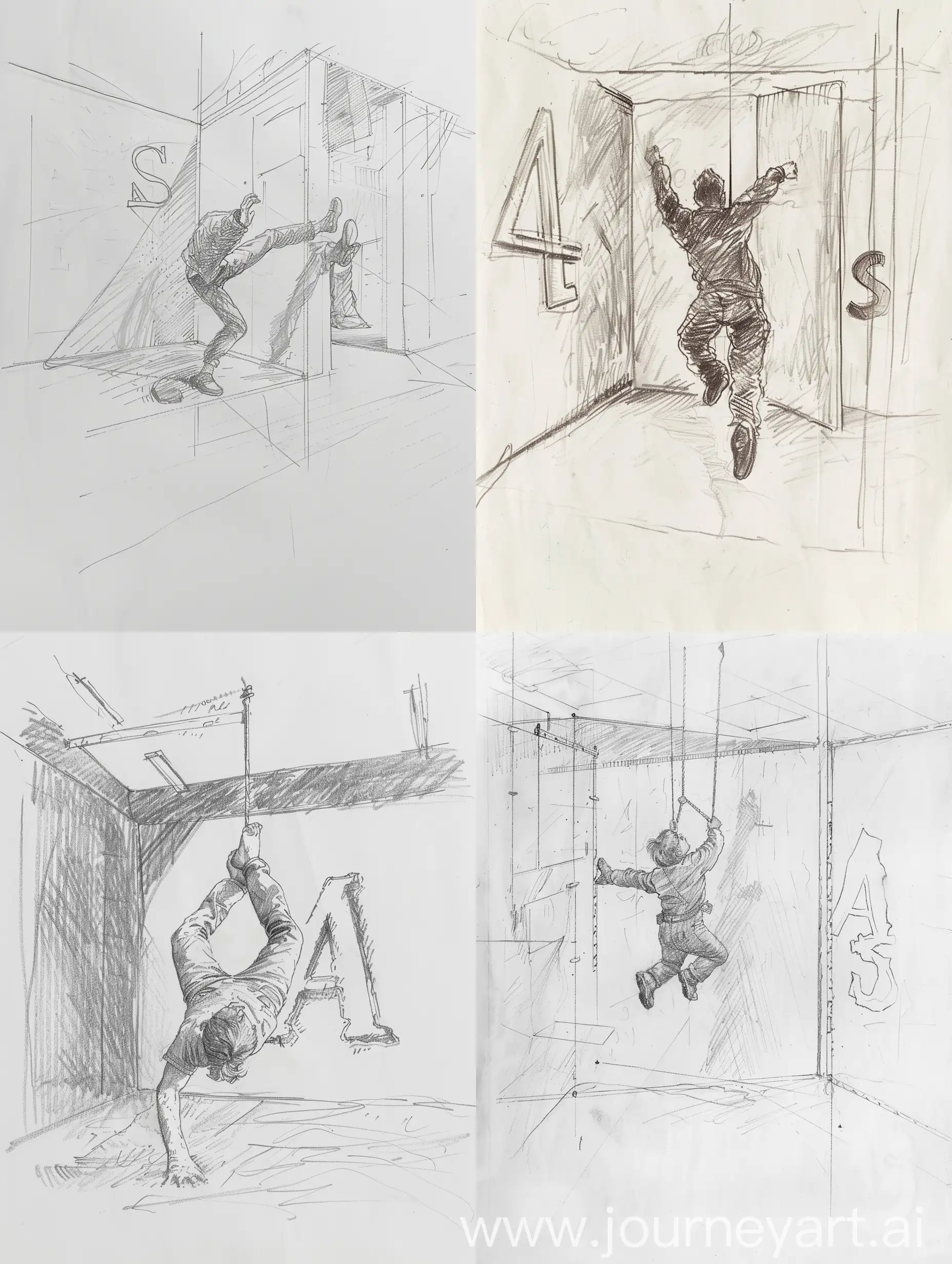 Dynamic-Circus-Performance-Person-Sketching-with-A-and-S-in-Architectural-Space
