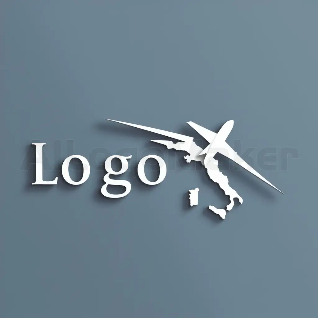 a logo design,with the text "Logo", main symbol:a plane that may be flying over italy,Moderate,clear background