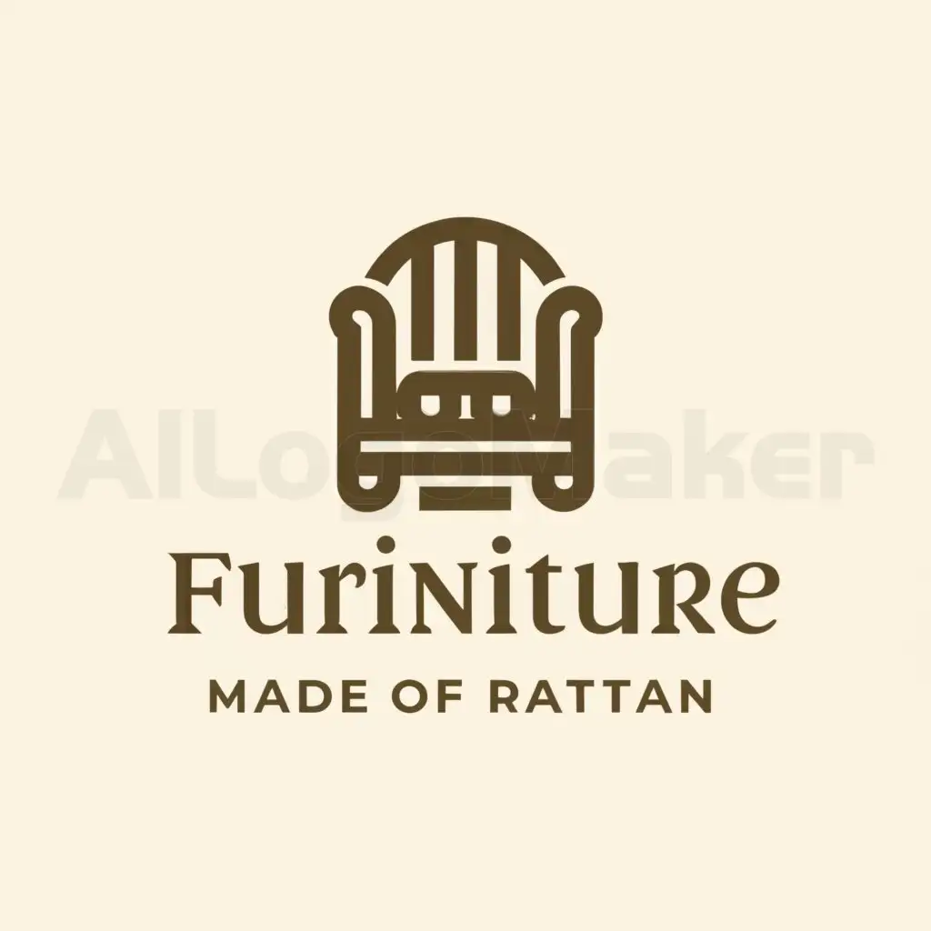 a logo design,with the text "Furniture made of rattan", main symbol:Furniture made of rattan,Minimalistic,be used in Others industry,clear background