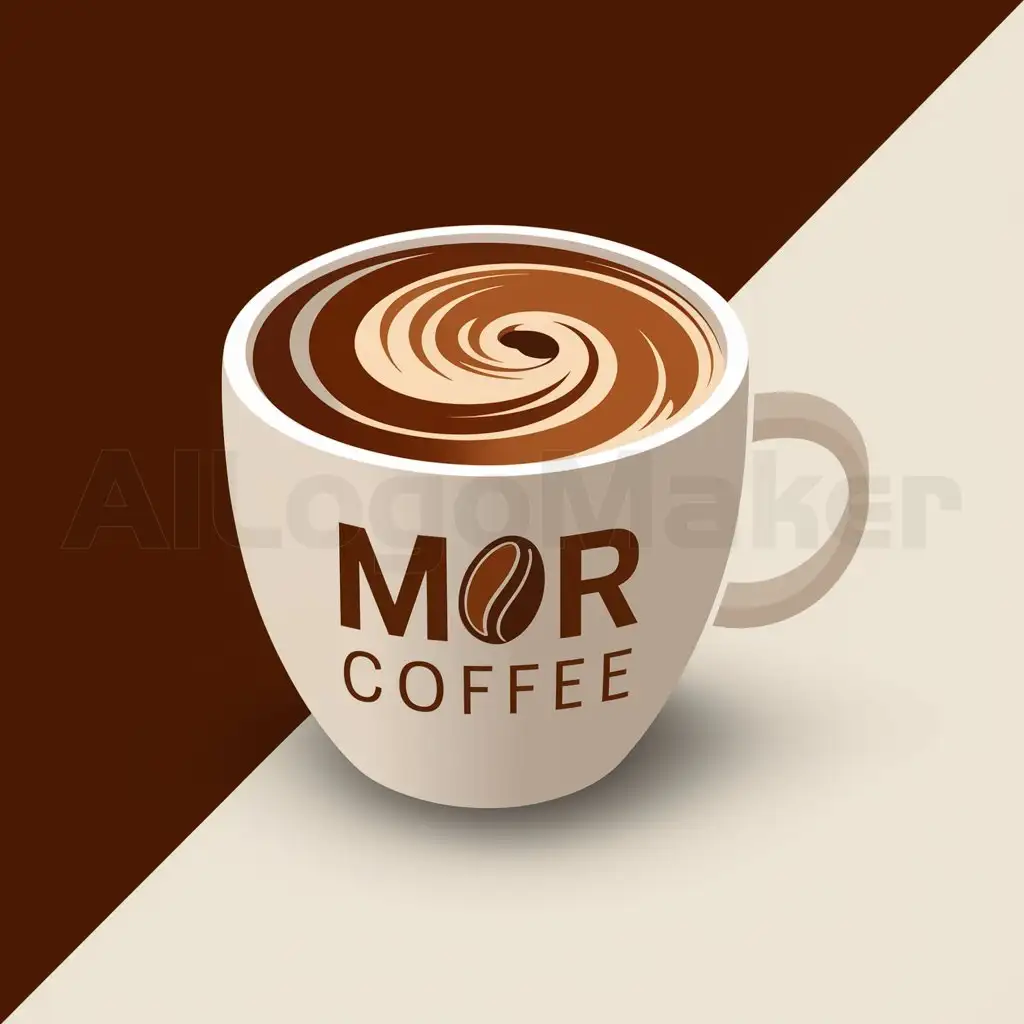 a logo design,with the text "mor coffee", main symbol:coffee,Moderate,clear background