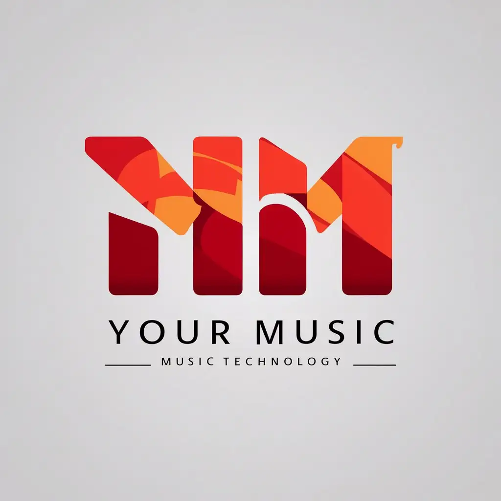 a logo design,with the text "Your Music", main symbol:YM,Moderate,be used in Technology industry,clear background