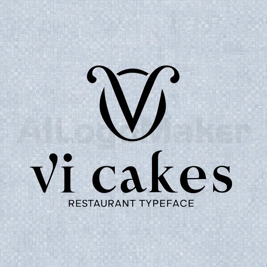 LOGO-Design-for-Vi-Cakes-Minimalistic-Stylish-Letters-for-Restaurant-Industry