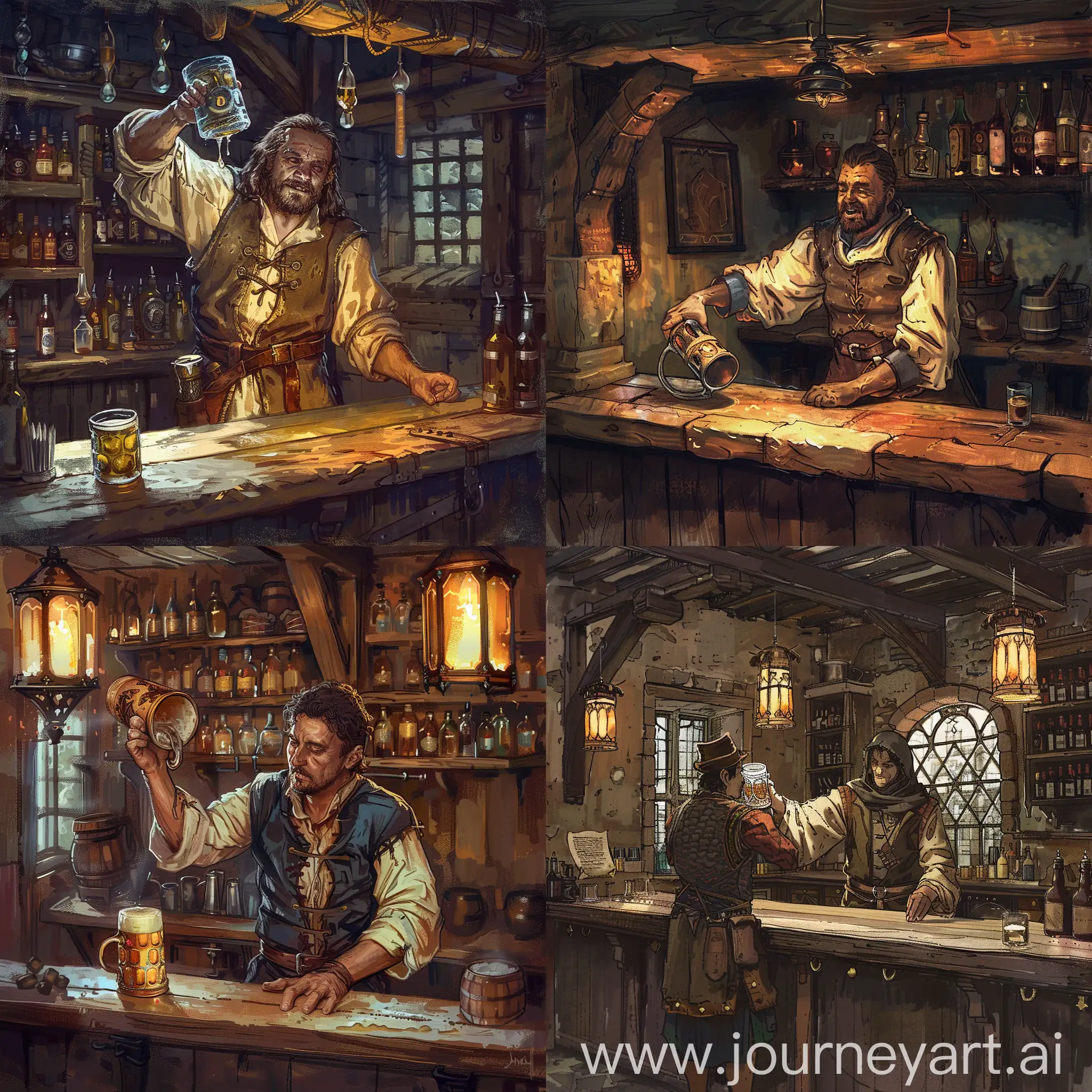 Medieval-Tavern-Bartender-Polishing-Beer-Mug