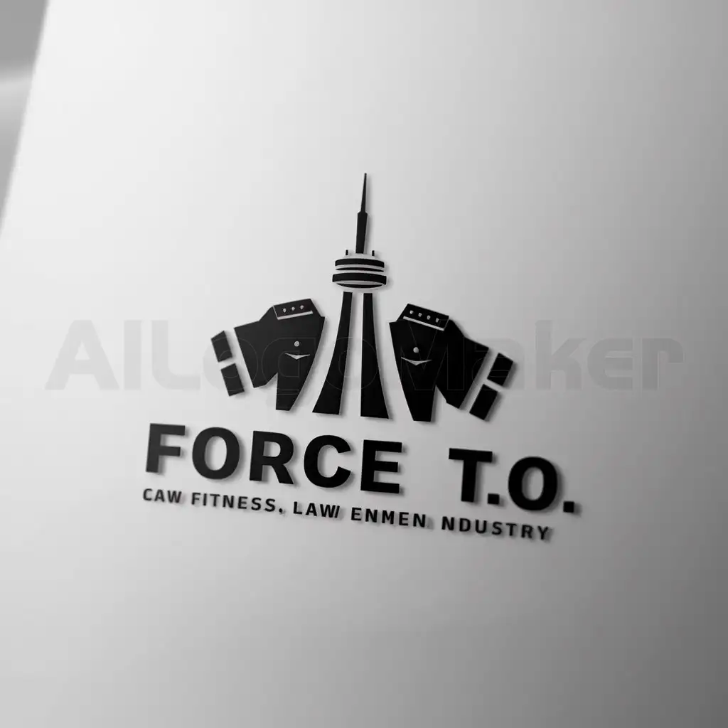 LOGO-Design-for-Force-TO-Minimalistic-CN-Tower-Symbol-with-Fitness-and-Law-Enforcement-Theme