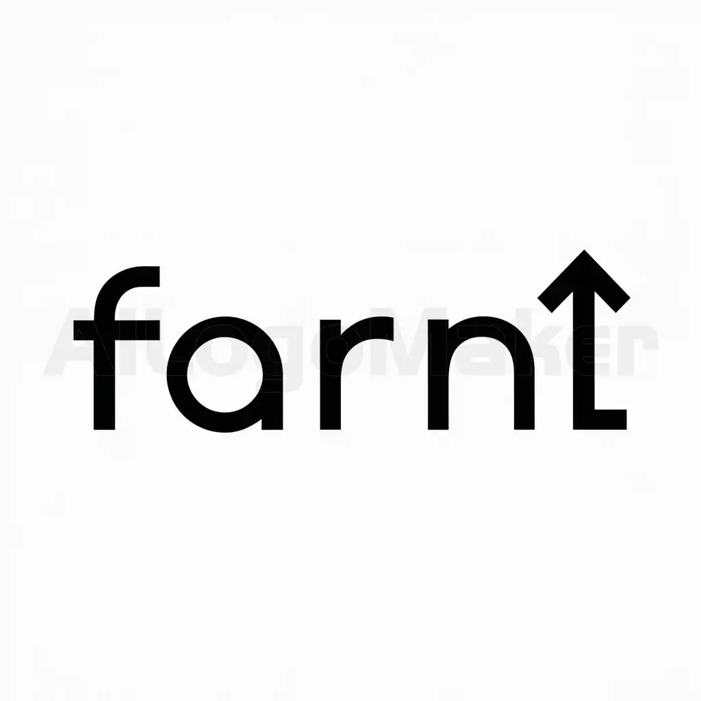 a logo design,with the text "FARNL", main symbol:ARROW UP,Minimalistic,be used in Education industry,clear background