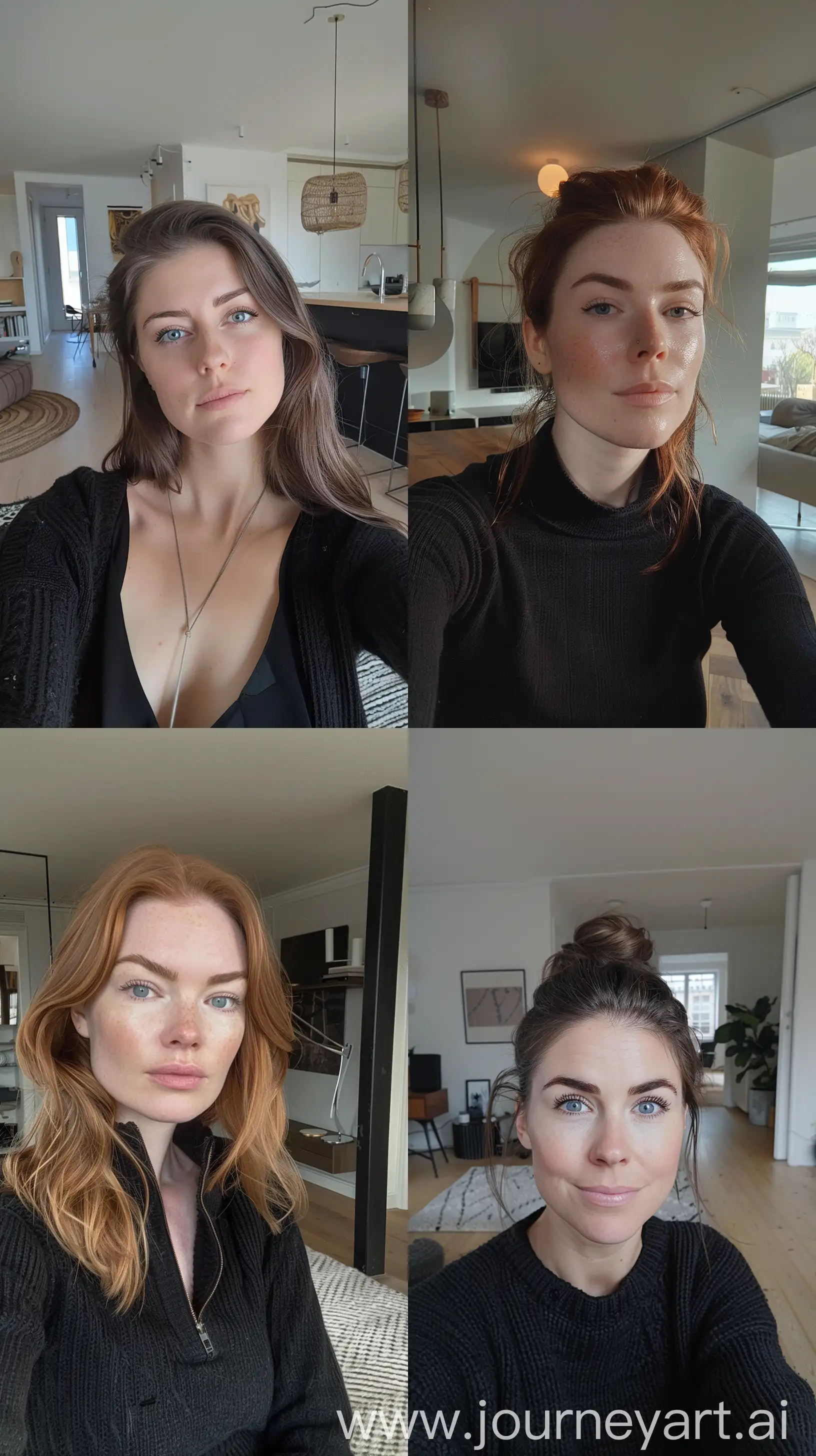 Brigitte-Lindholm-Instagram-Selfie-in-Modern-Home