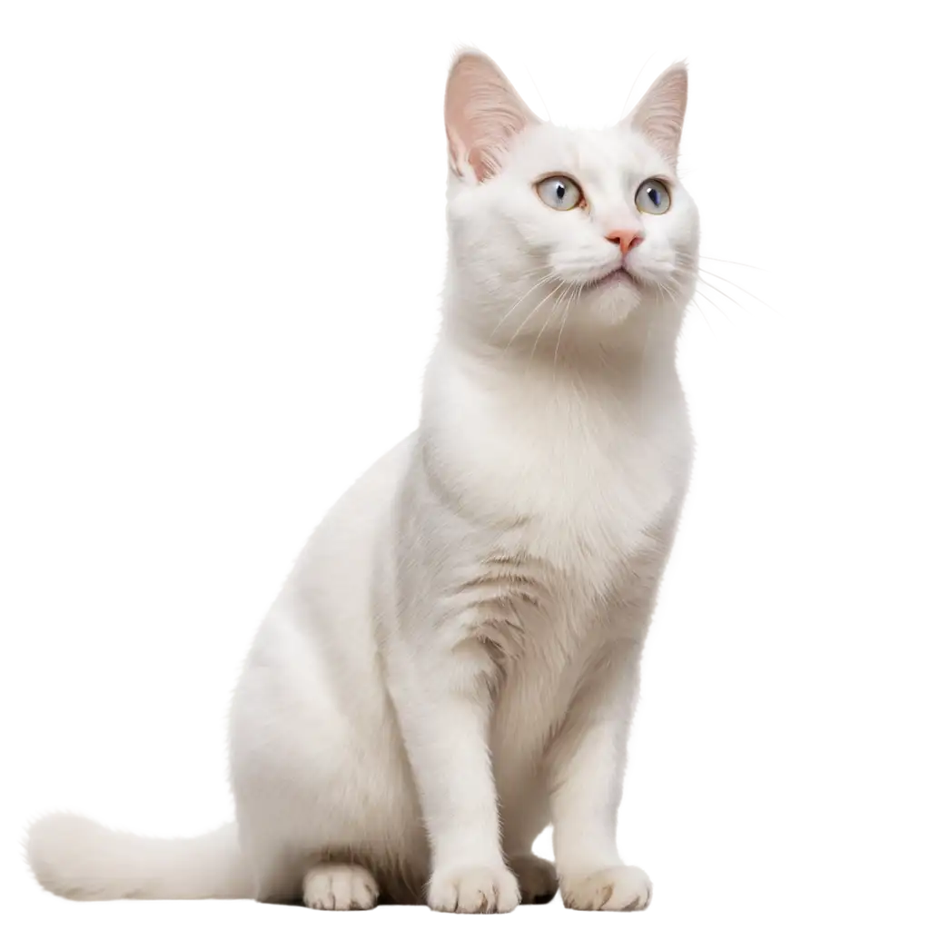Mesmerizing-White-Cat-PNG-Gazing-Upward-with-Wonder