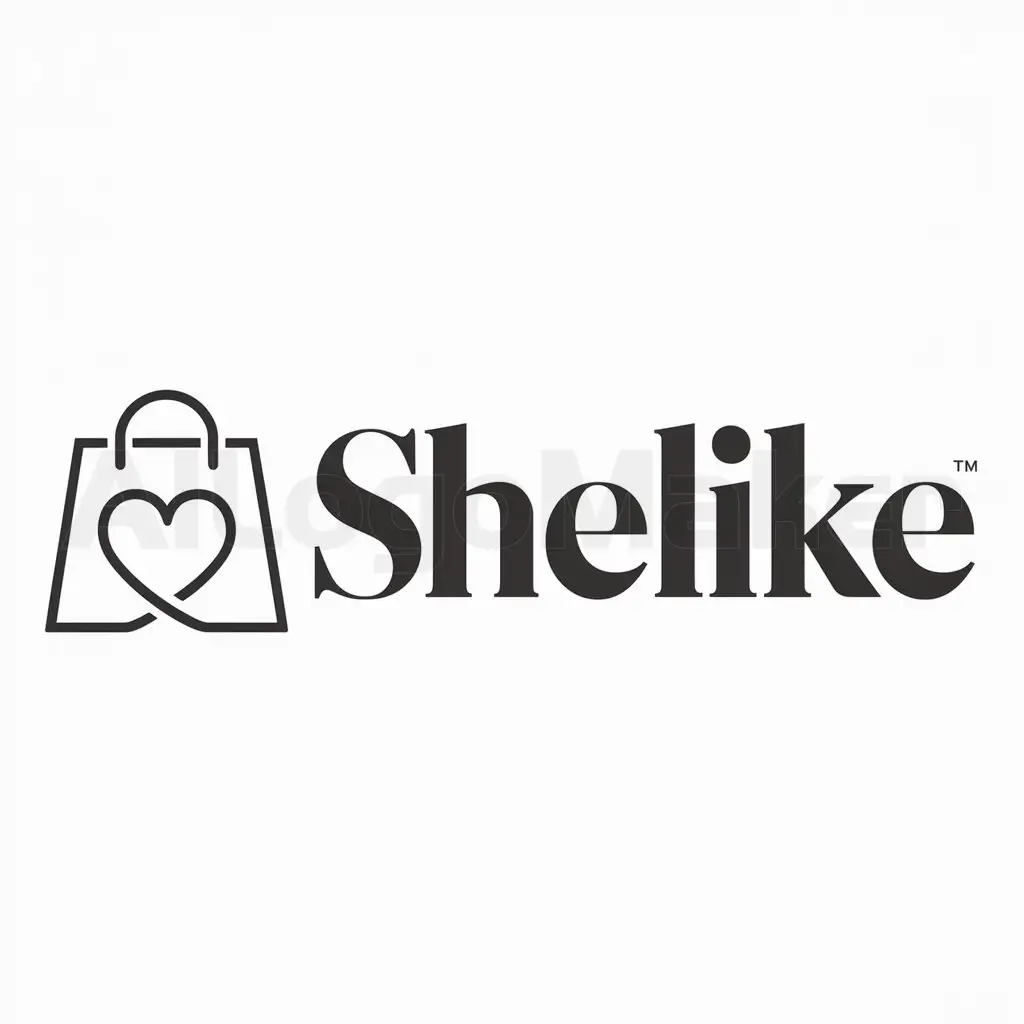 a logo design,with the text "shelike", main symbol:combination mark,Moderate,be used in Retail industry,clear background