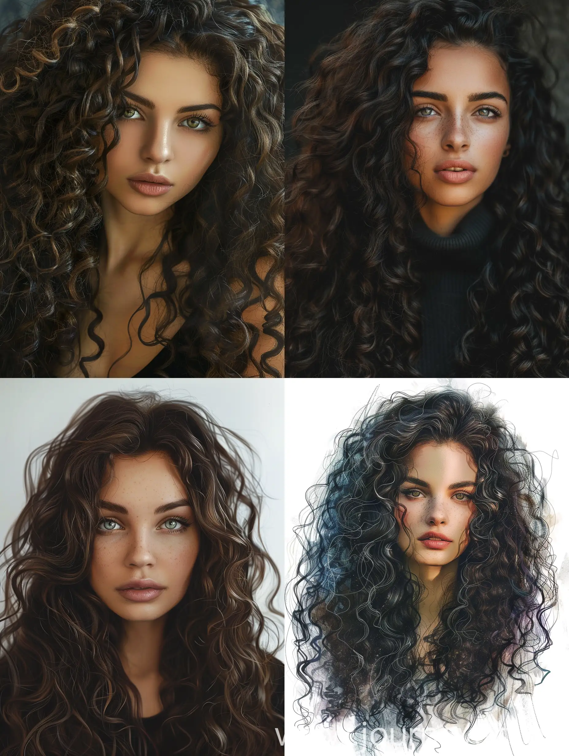 Beautiful-Woman-Portrait-with-Long-Curly-Hair