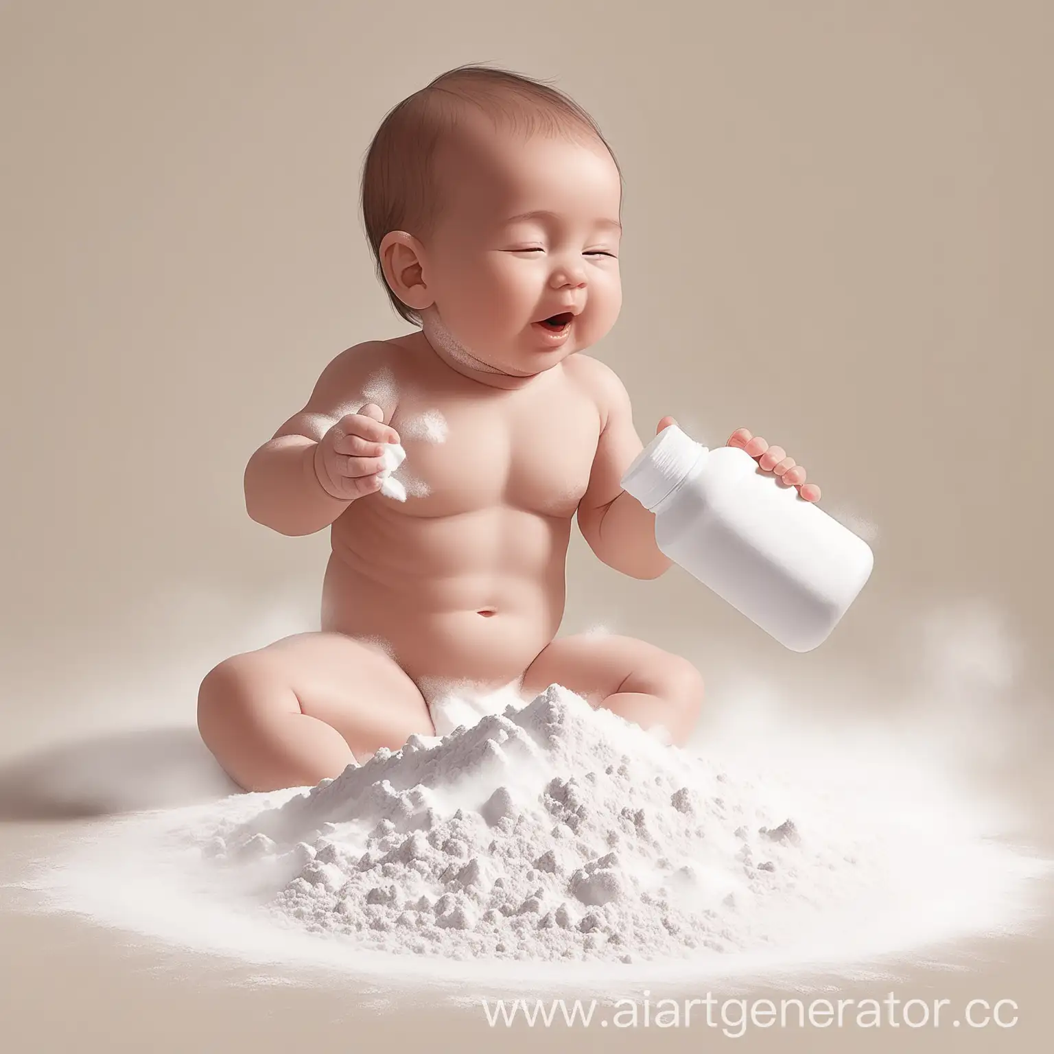 Soft-and-Gentle-Baby-Powder-Spread-on-Delicate-Skin