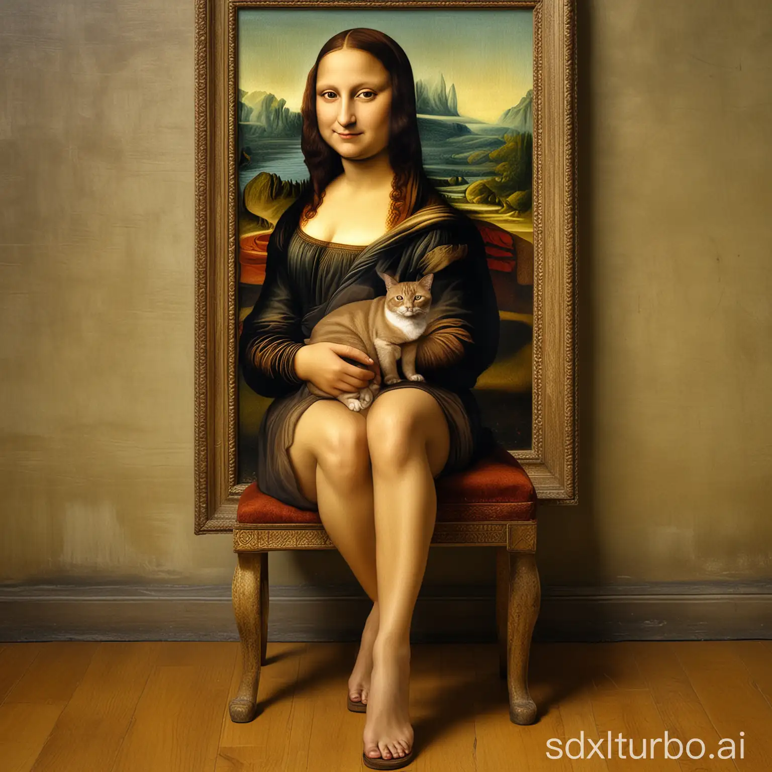 Mona Lisa with legs