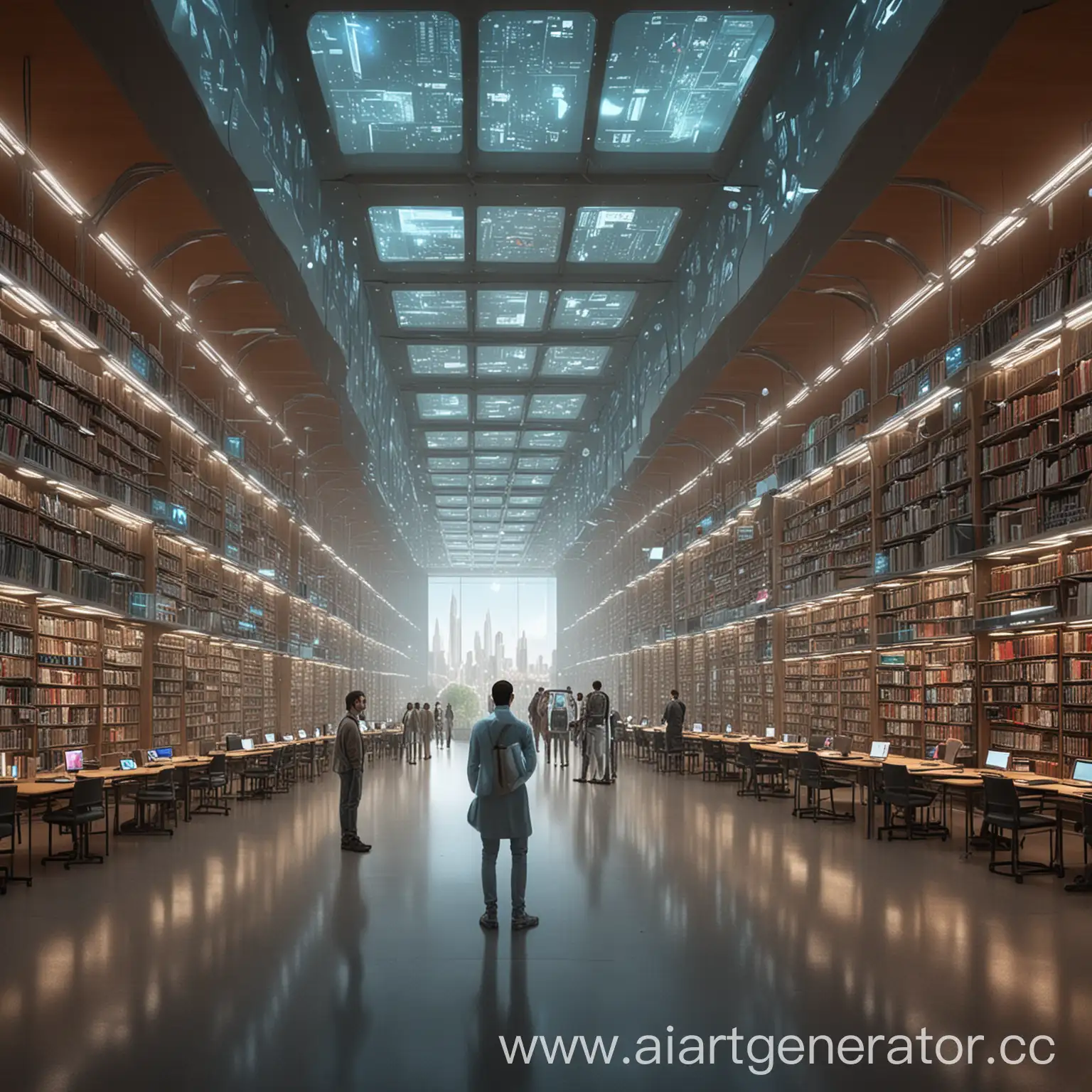 Futuristic-University-Library-Hall-with-Panoramic-City-Views-and-Holographic-Lecturers