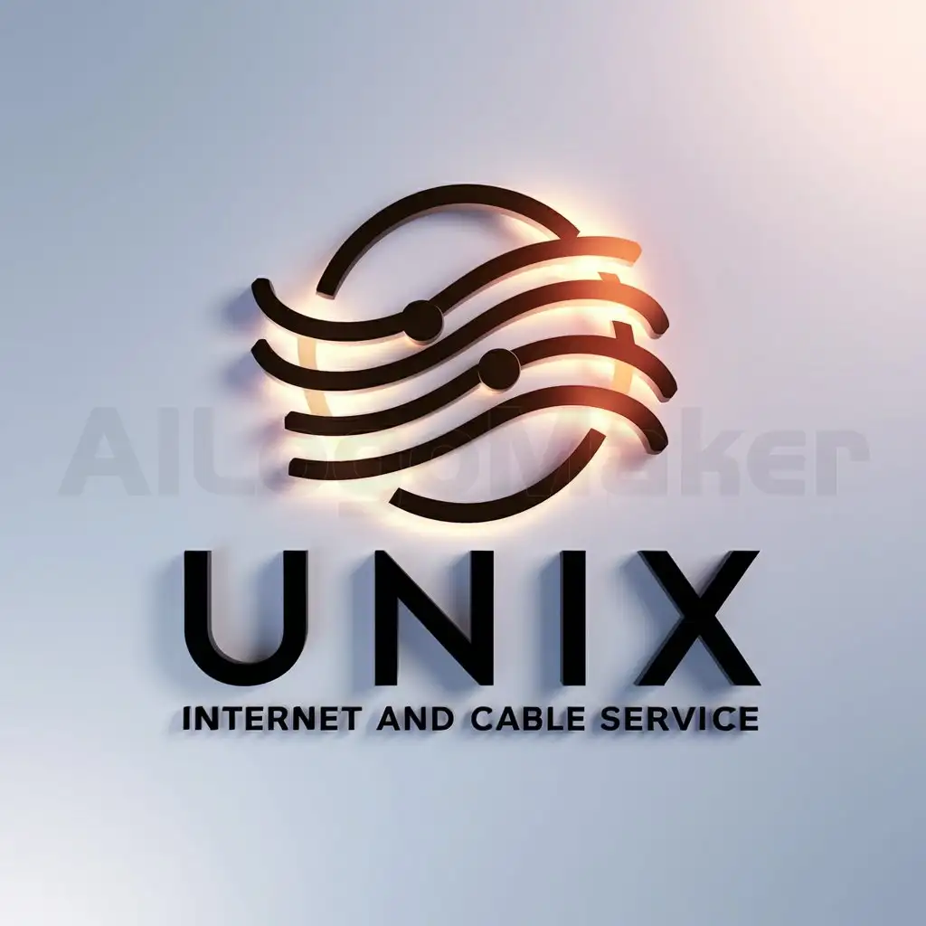 a logo design,with the text "Unix internet And Cable Service", main symbol:Create me a logo for my marketing page for providing internet services,Moderate,clear background
