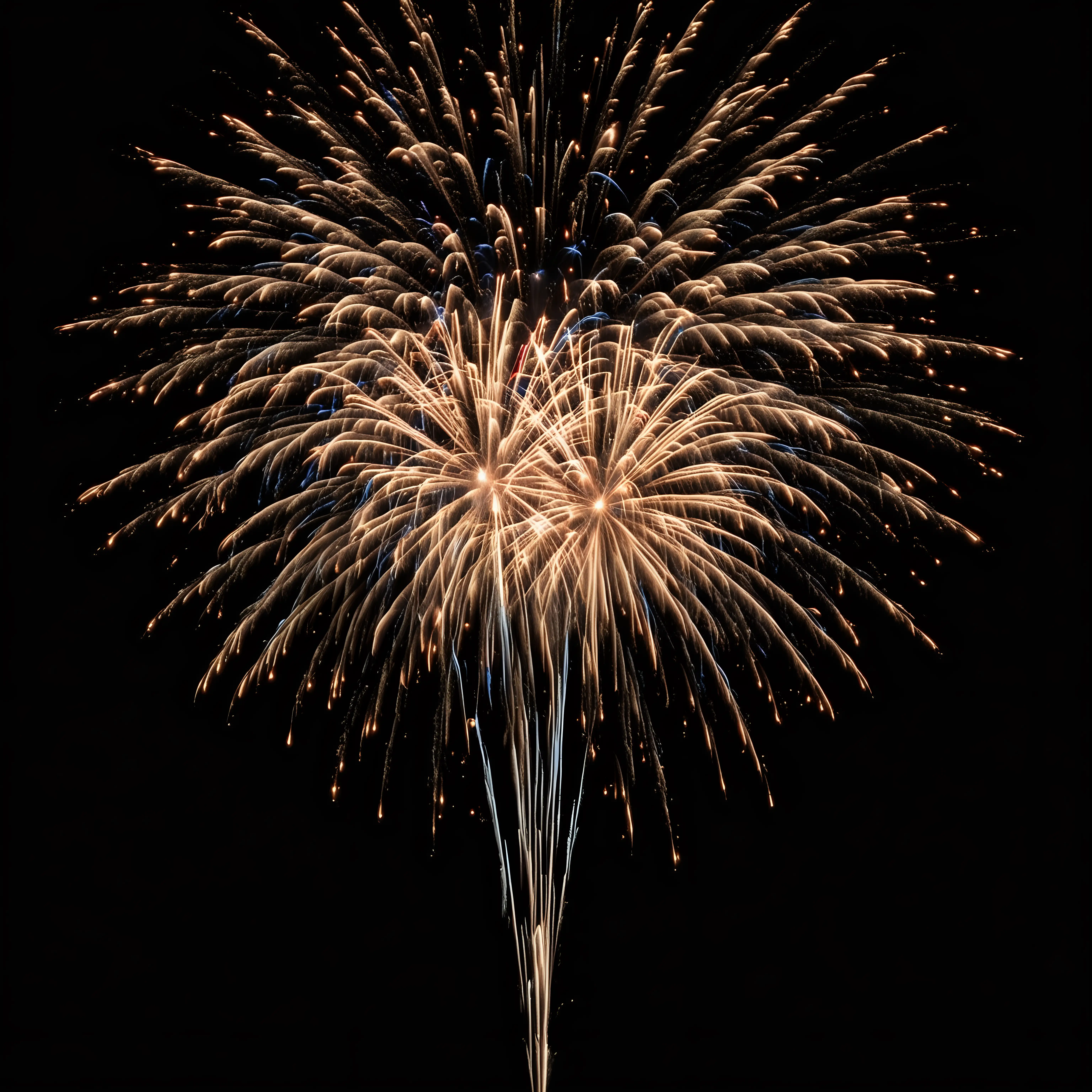 fireworks with pure black background