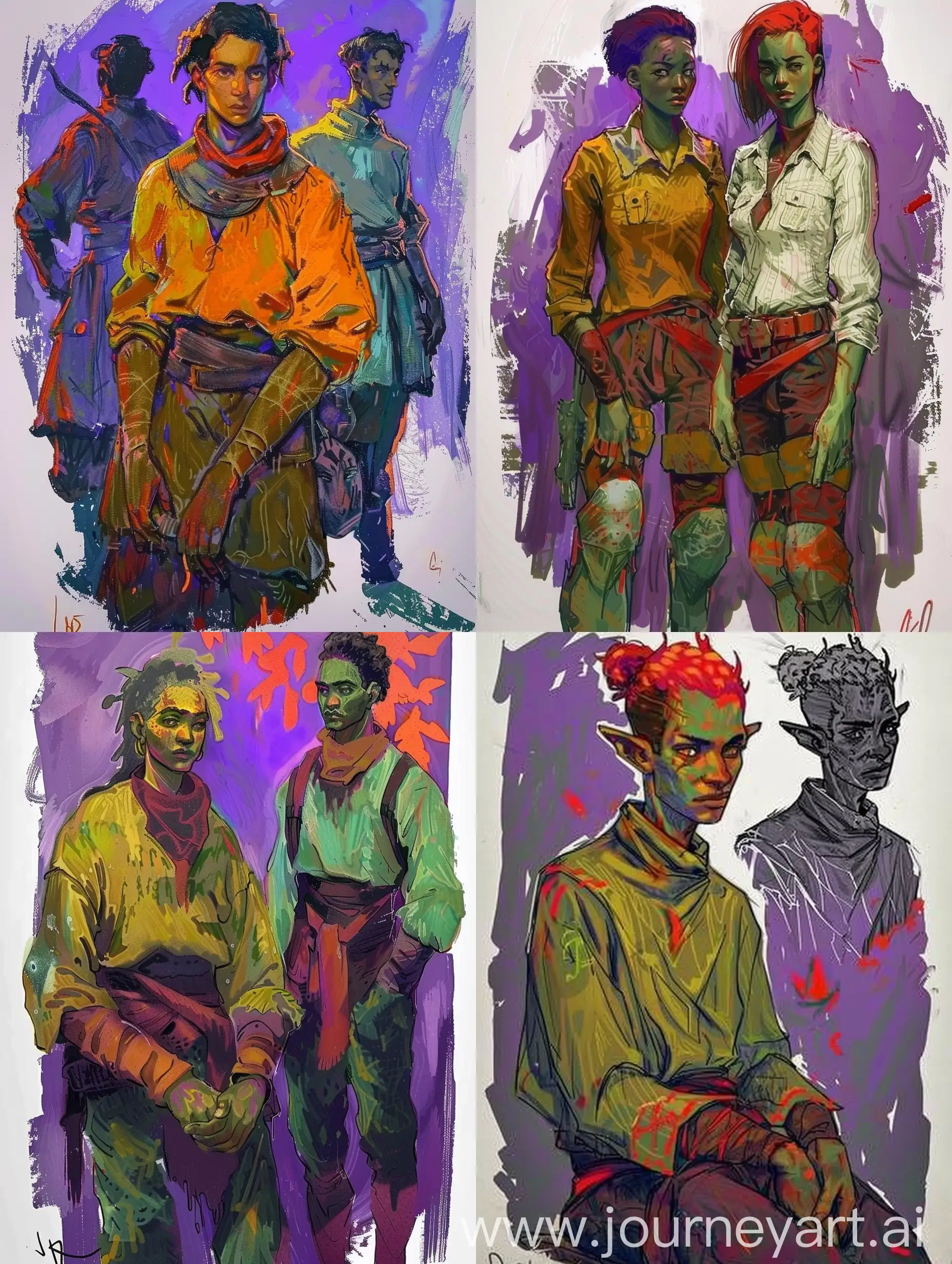different character with same color palette and art style in the given image