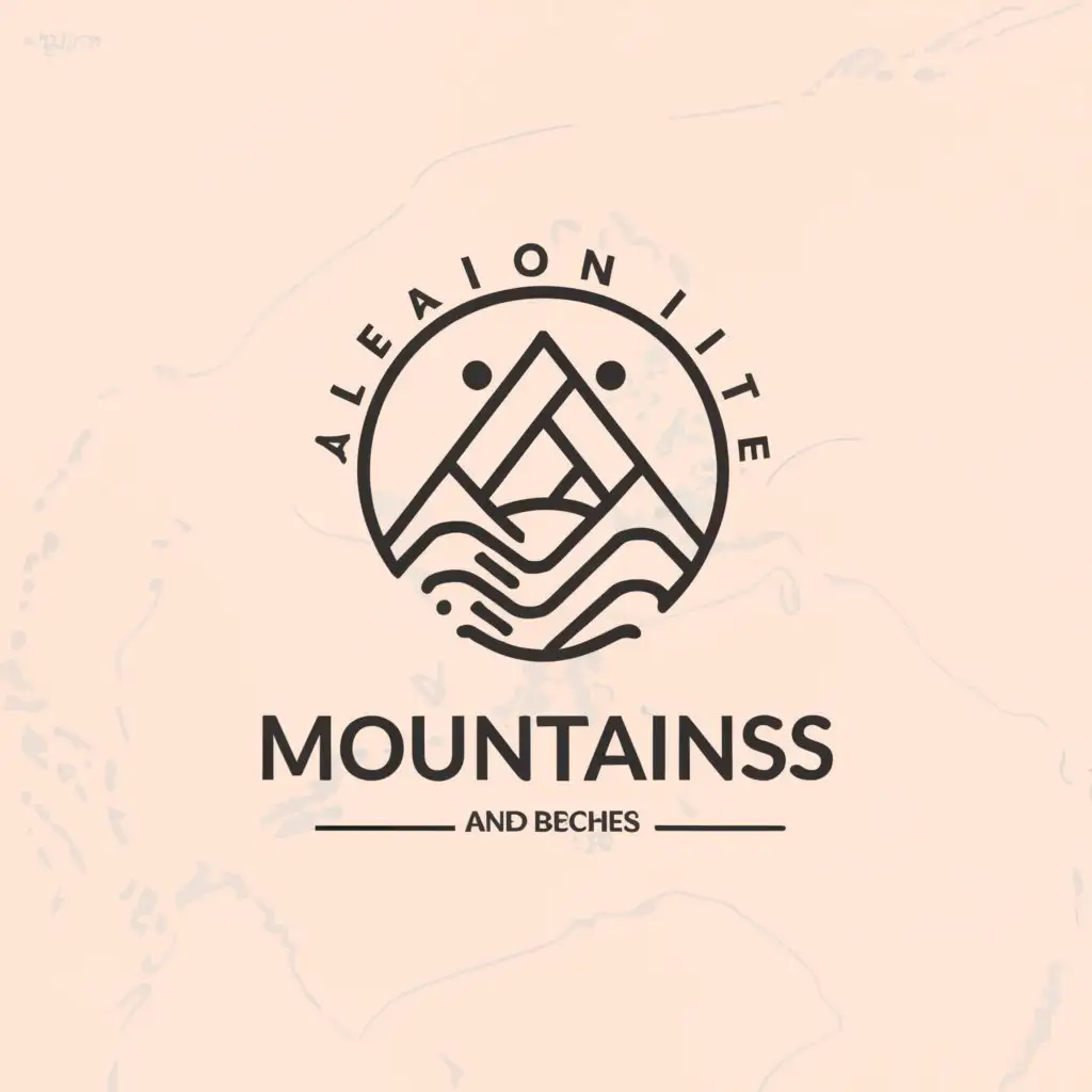 a logo design,with the text "mountains and beaches behind which there is a map of Indonesia", main symbol:mountain,Minimalistic,be used in Travel industry,clear background