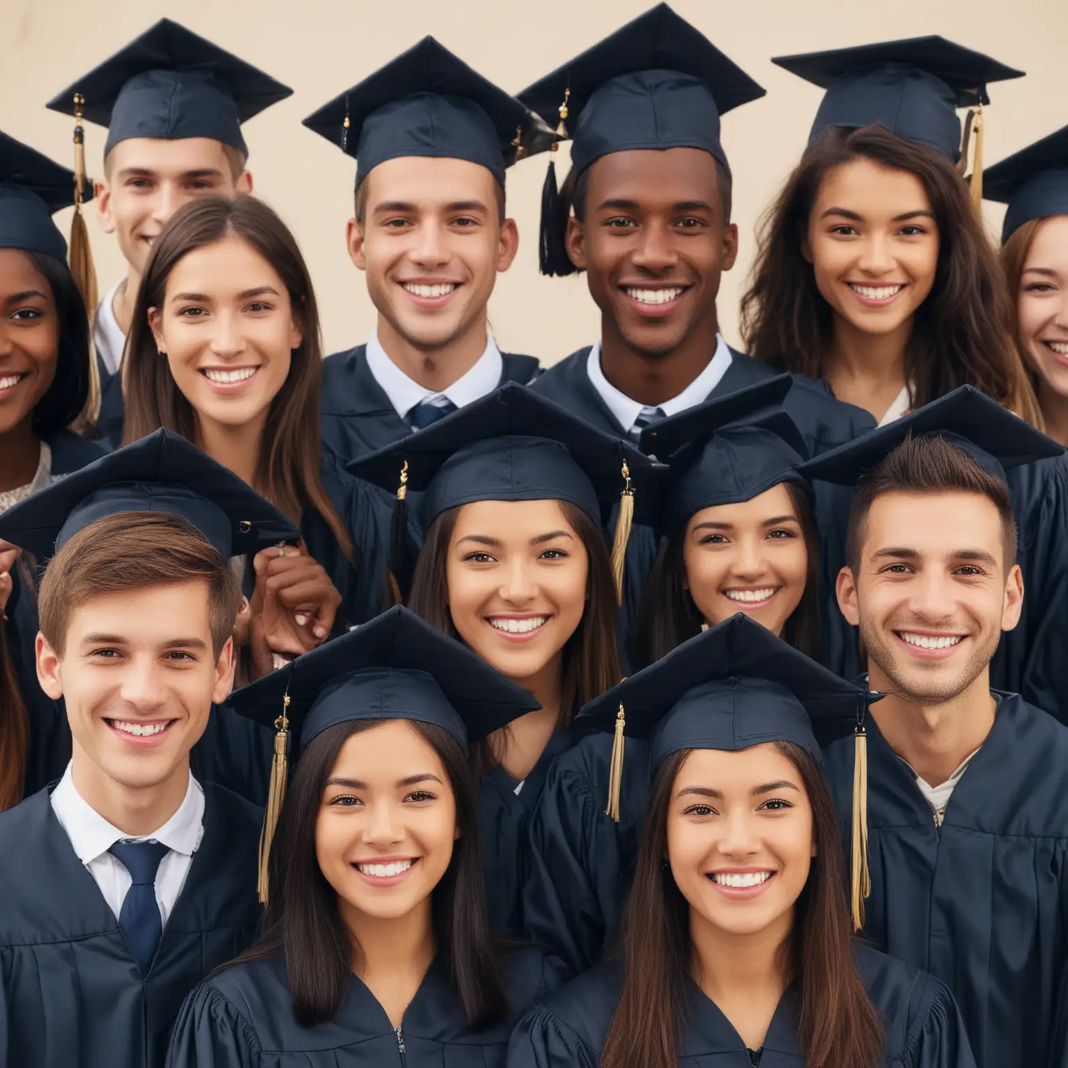 Diverse Graduates Celebrating Success with Joyful Smiles