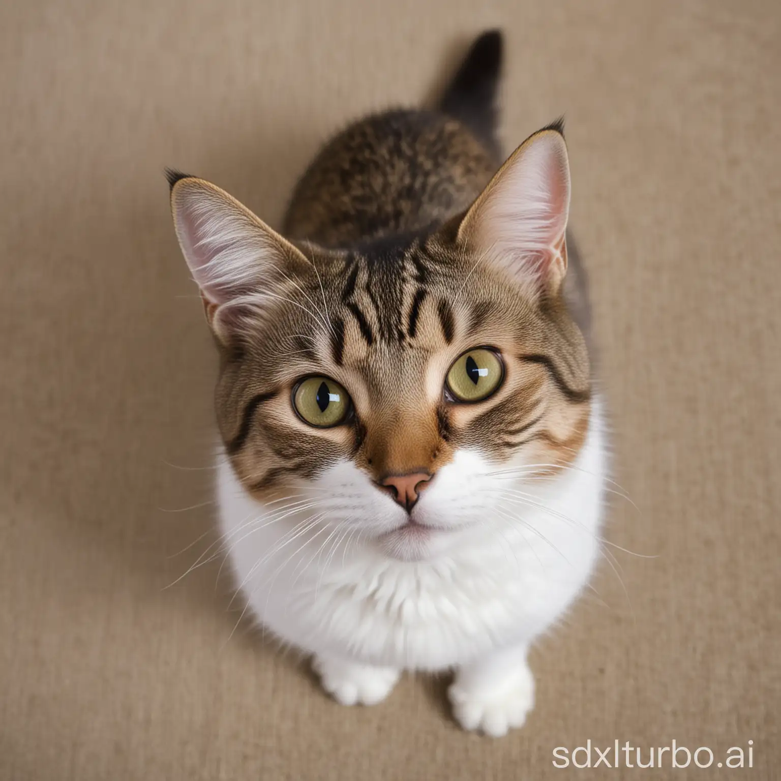 Playful-Tabby-Cat-with-Bright-Green-Eyes