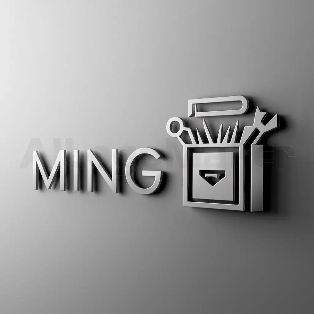 a logo design,with the text "ming", main symbol:toolbox,Moderate,be used in Technology industry,clear background