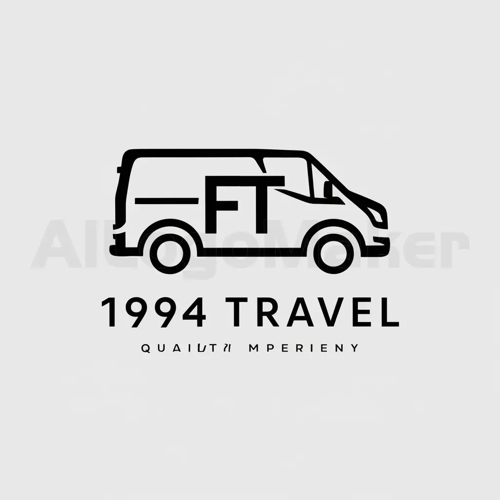 a logo design,with the text "1994 Travel", main symbol:fordtransit,Minimalistic,be used in Travel industry,clear background